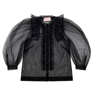 H&M x Simone Rocha Puff-Sleeved Tulle Blouse